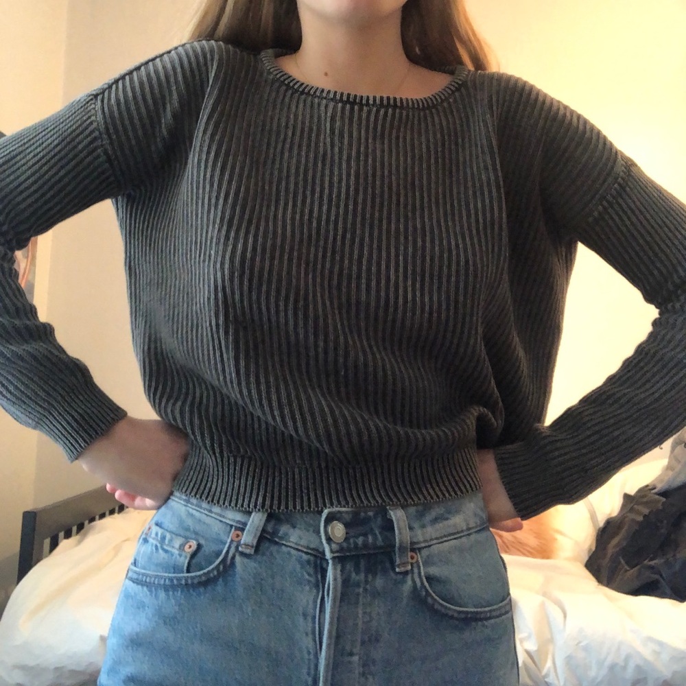 Charcoal knit sweater